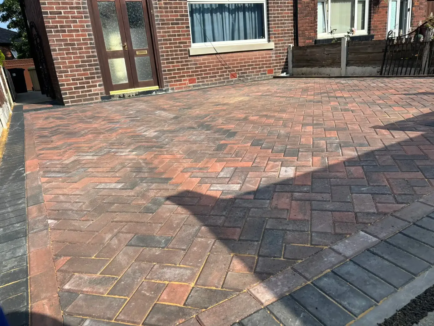 Brindle block paved driveway
