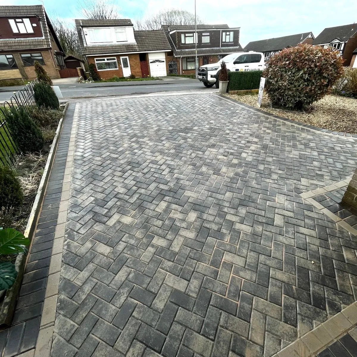 Block paved driveway