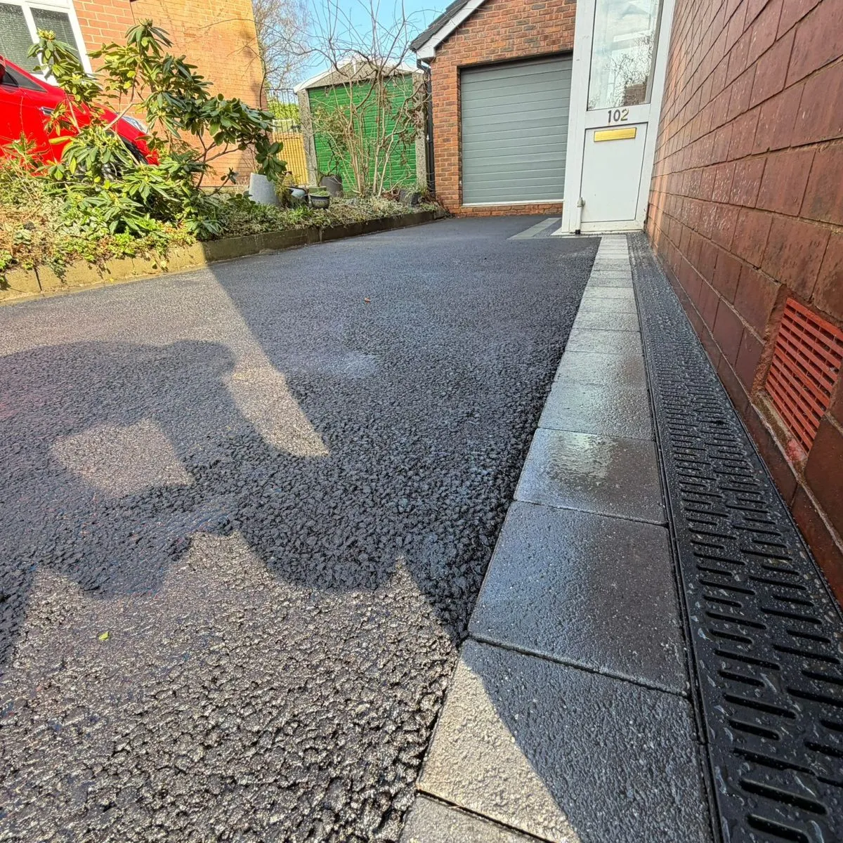 Grey resin bound driveway