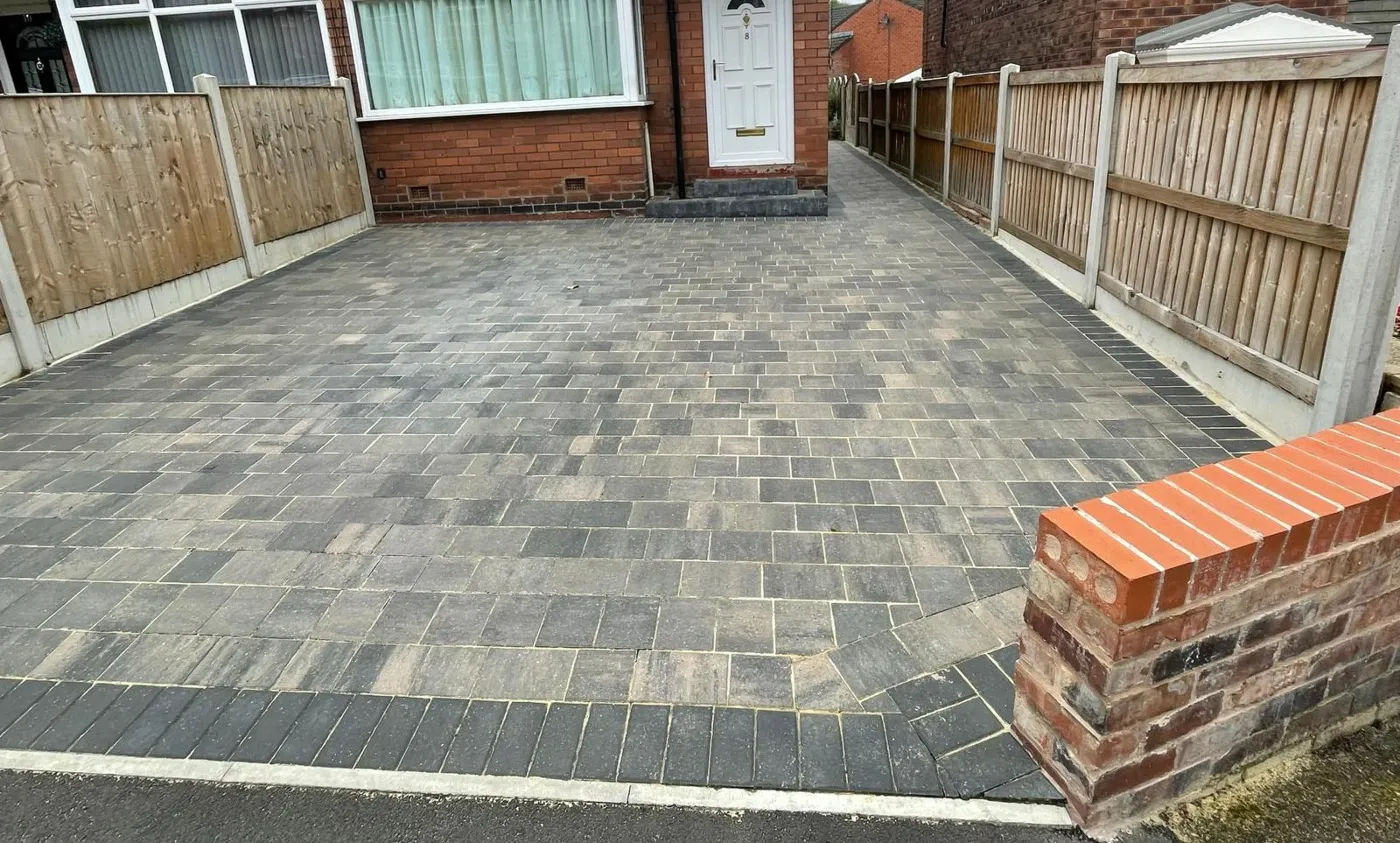 Tegula block paved driveway