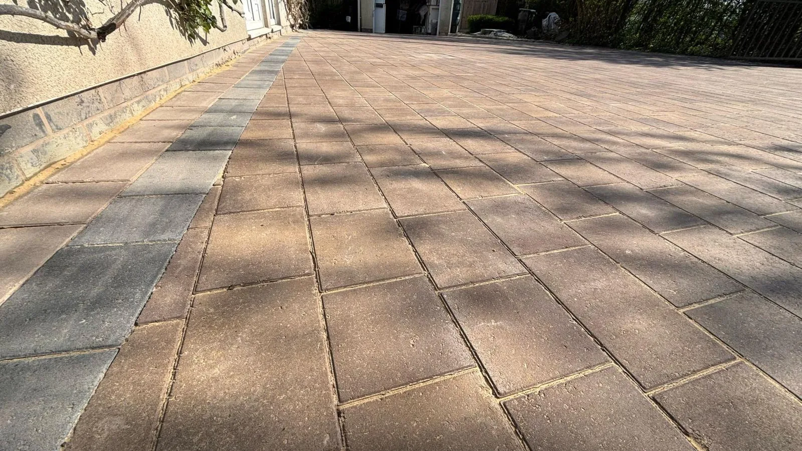 A completed block paved driveways project