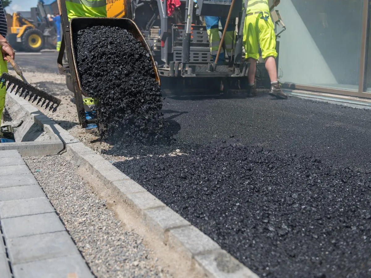A completed commercial surfacing project by THB Contractors