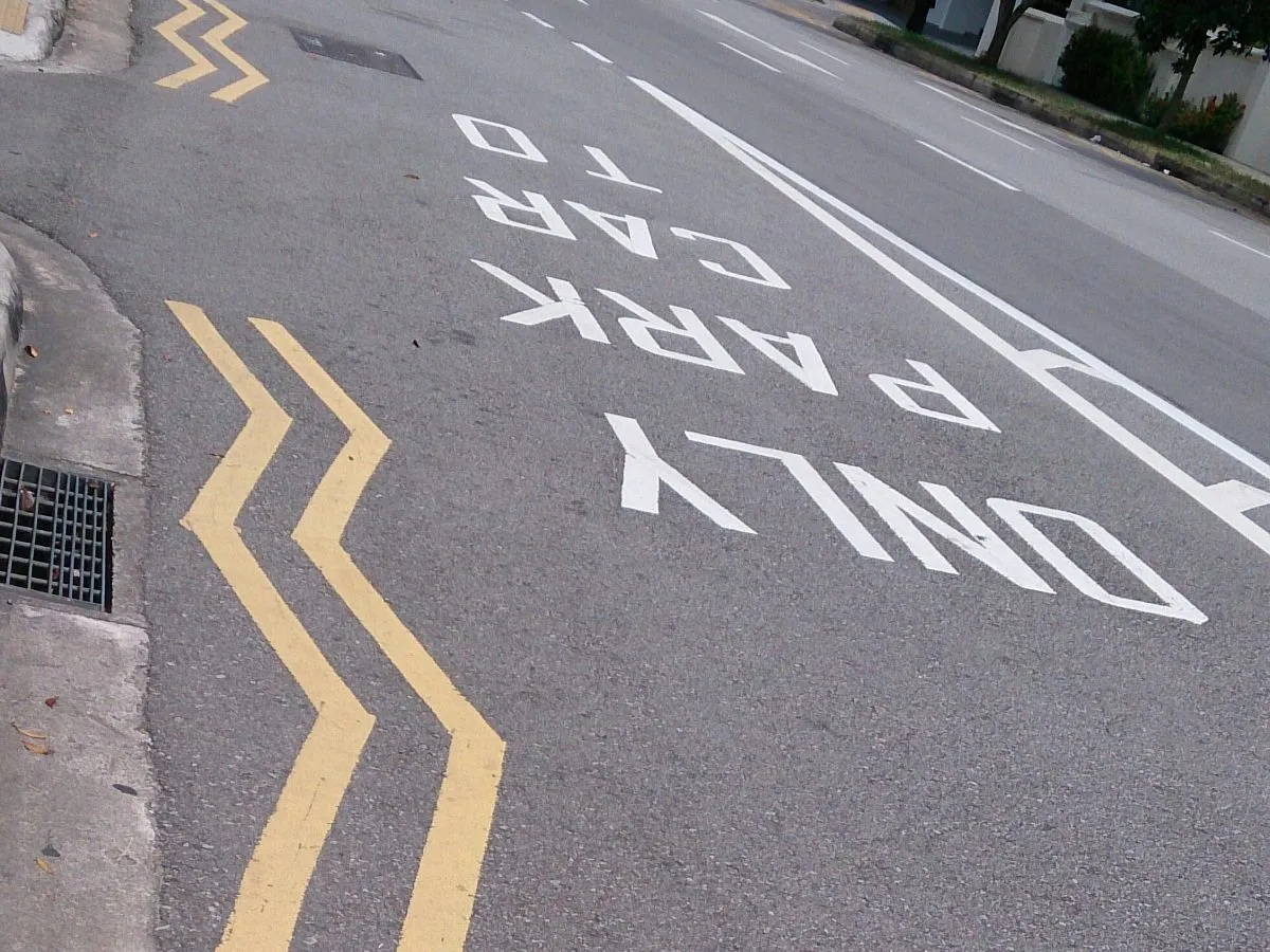 A completed line marking & road markings project by THB Contractors
