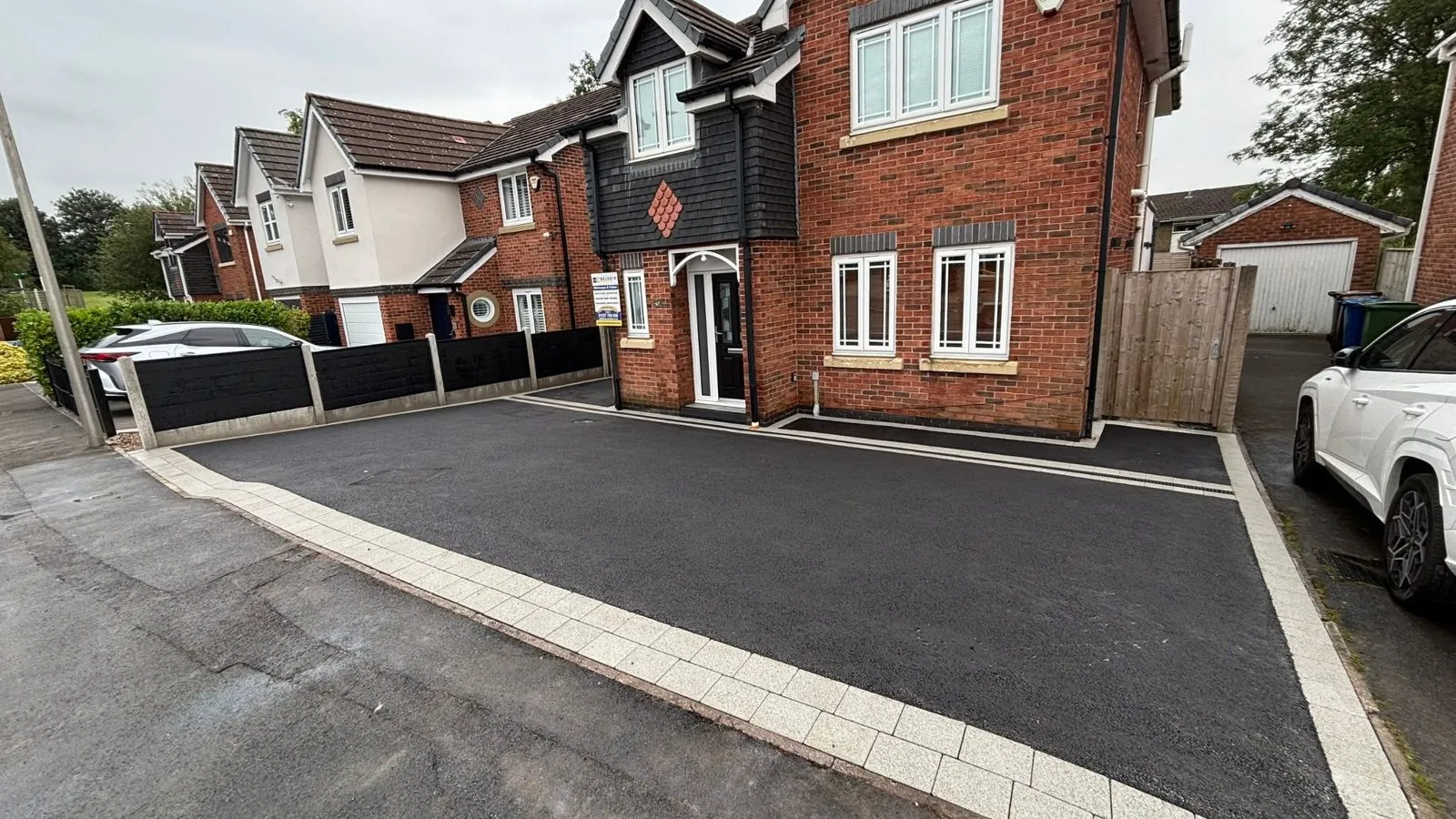 A completed tarmac driveways project